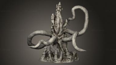 Figurines heroes, monsters and demons (Psionic Overlords Tentacle Rock, STKM_13501) 3D models for cnc