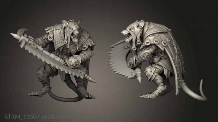 Figurines heroes, monsters and demons (Outbreak Assassin, STKM_13507) 3D models for cnc