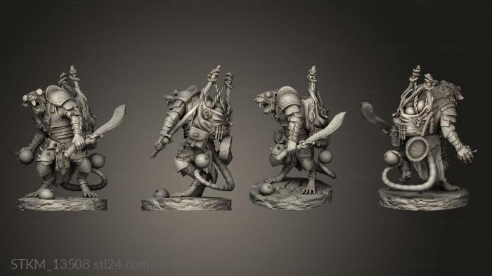 Figurines heroes, monsters and demons (Outbreak Guerilla, STKM_13508) 3D models for cnc