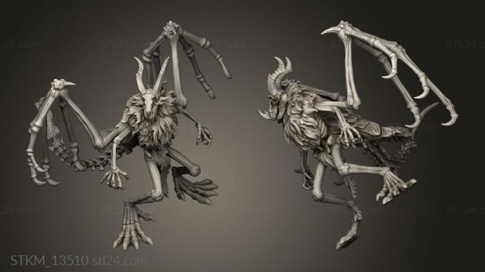 Figurines heroes, monsters and demons (Reese Bones Dragonborn Skeleton, STKM_13510) 3D models for cnc