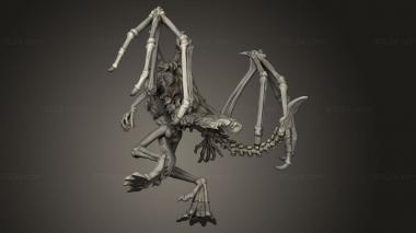 Figurines heroes, monsters and demons (Reese Bones Dragonborn Skeleton, STKM_13510) 3D models for cnc