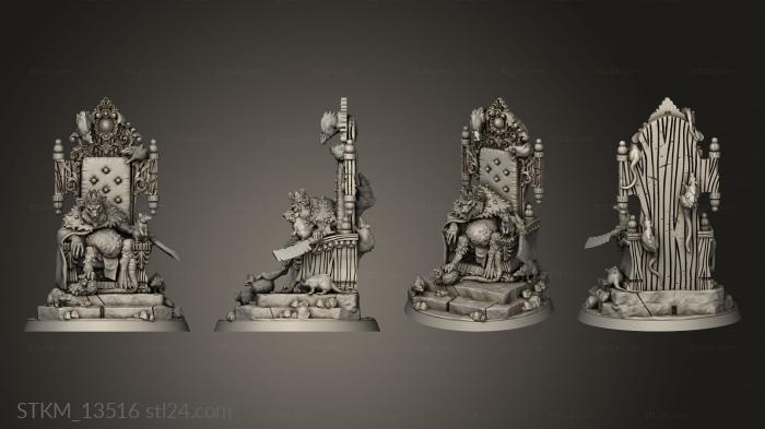 Статуэтки герои, монстры и демоны (Вспышка Крысиного Короля, STKM_13516) 3D модель для ЧПУ станка