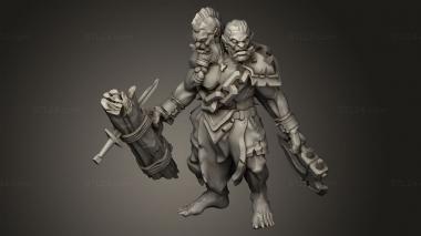 Figurines heroes, monsters and demons (Ettin Timberwood Tier, STKM_13545) 3D models for cnc