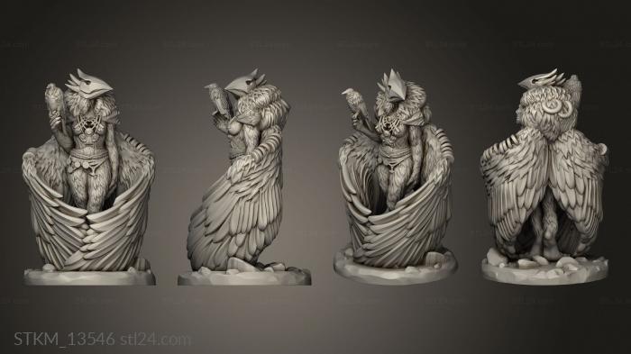 Figurines heroes, monsters and demons (Raven Goddess REUP, STKM_13546) 3D models for cnc