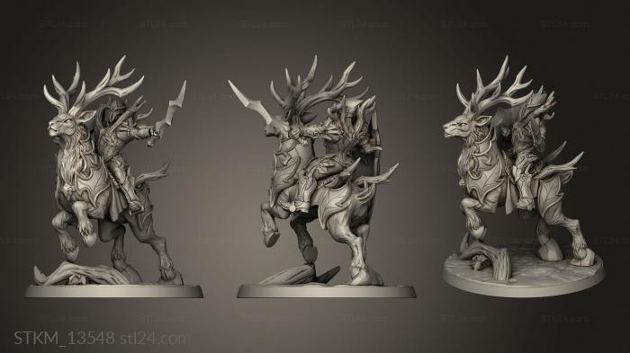 Figurines heroes, monsters and demons (Sylvan Knights Stag Rider, STKM_13548) 3D models for cnc