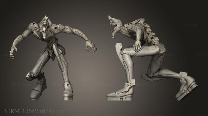 Статуэтки герои, монстры и демоны (Подразделение Eva Кристиан бастонес куэрпо, STKM_13549) 3D модель для ЧПУ станка