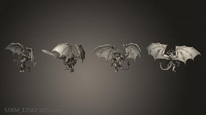 Статуэтки герои, монстры и демоны (Ученик войны, ученик крыльев войны, STKM_13562) 3D модель для ЧПУ станка