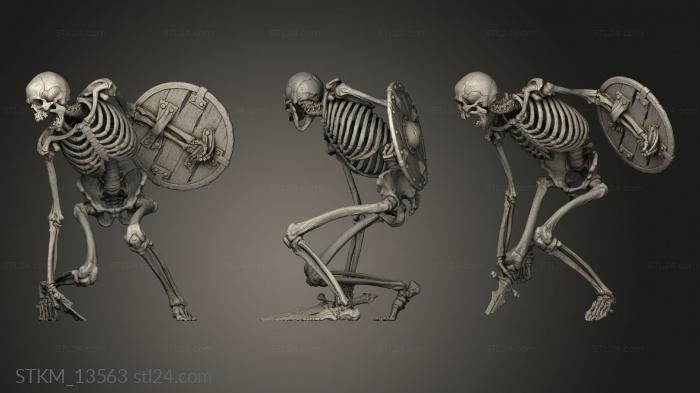 Figurines heroes, monsters and demons (Evil Skeleton Warrior, STKM_13563) 3D models for cnc