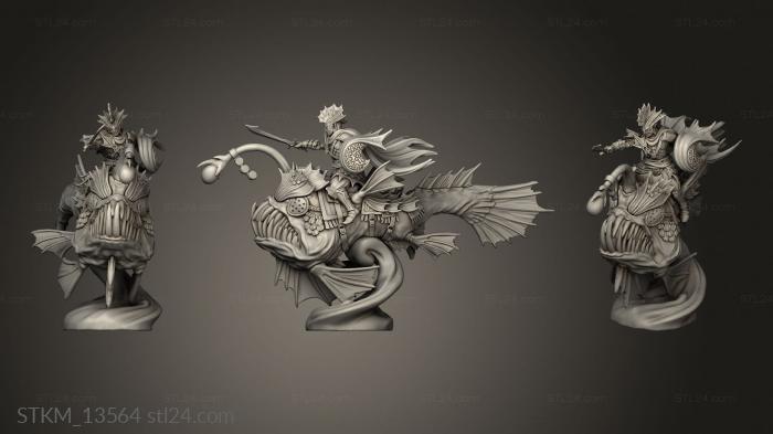 Статуэтки герои, монстры и демоны (Фантастическая королевская гвардия, STKM_13564) 3D модель для ЧПУ станка