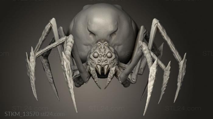 Figurines heroes, monsters and demons (Giant Spider, STKM_13570) 3D models for cnc