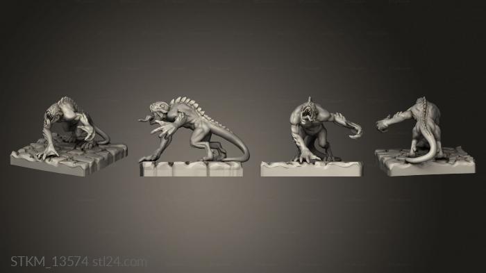 Figurines heroes, monsters and demons (Experiments Tile, STKM_13574) 3D models for cnc