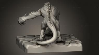 Figurines heroes, monsters and demons (Experiments Tile, STKM_13574) 3D models for cnc