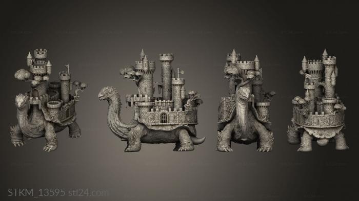 Figurines heroes, monsters and demons (Fantasy Crusade Darkness Tortoise figures crusade Gul Trot Fortress Back Little, STKM_13595) 3D models for cnc