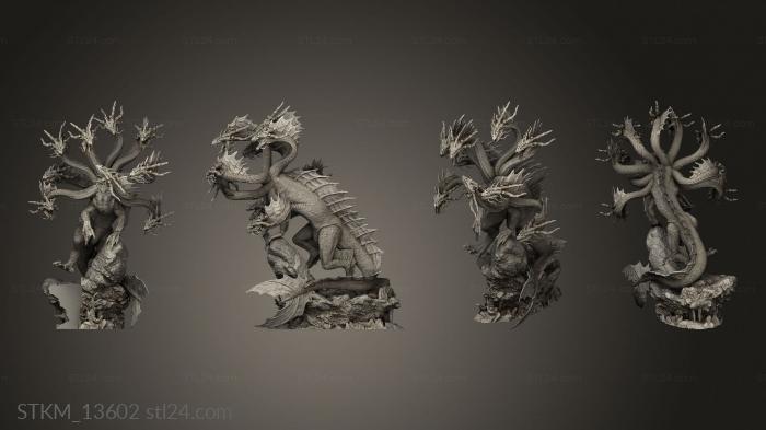 Figurines heroes, monsters and demons (Haidara Back, STKM_13602) 3D models for cnc