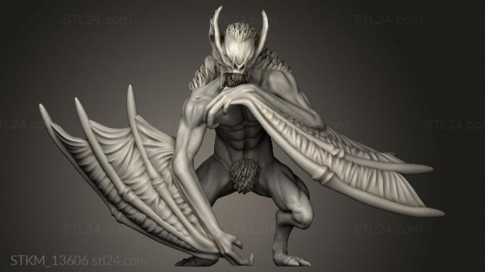 Figurines heroes, monsters and demons (Fantasy Bat Vampires, STKM_13606) 3D models for cnc