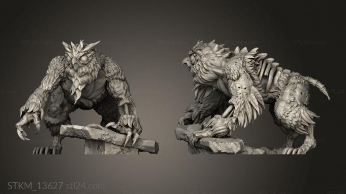 Figurines heroes, monsters and demons (Demise Undead and Zombie Owlbear Following, STKM_13627) 3D models for cnc