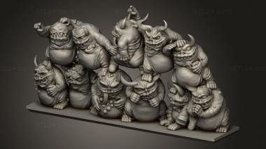 Figurines heroes, monsters and demons (Fat Imps Nurglings imp, STKM_13637) 3D models for cnc