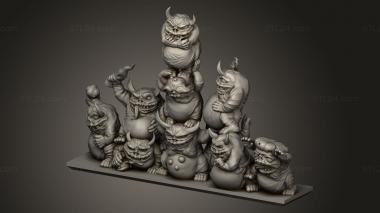 Figurines heroes, monsters and demons (Fat Imps Nurglings, STKM_13638) 3D models for cnc