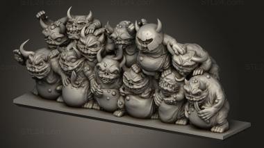 Figurines heroes, monsters and demons (Fat Imps Nurglings, STKM_13639) 3D models for cnc