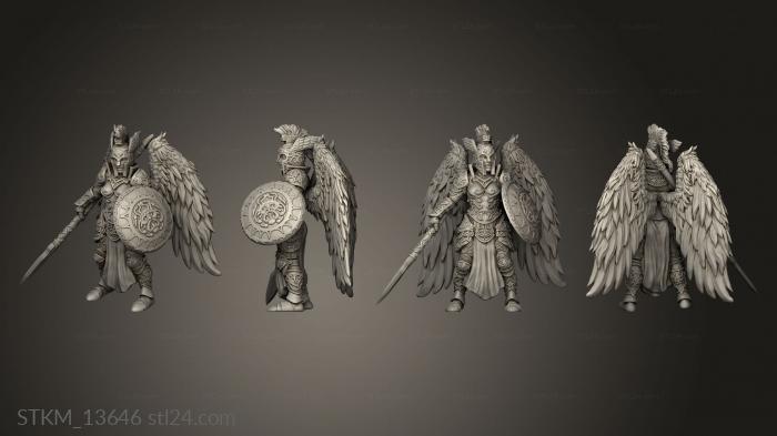 Figurines heroes, monsters and demons (neith aasimar paladin, STKM_13646) 3D models for cnc