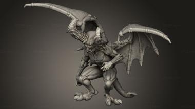 Figurines heroes, monsters and demons (horned devil kid One, STKM_13648) 3D models for cnc