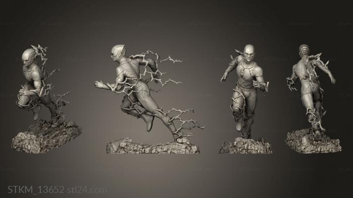 Figurines heroes, monsters and demons (Flash completo lightning, STKM_13652) 3D models for cnc