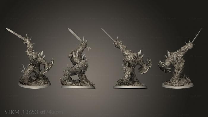 Figurines heroes, monsters and demons (Fantasy Legendarium Dragons Liars Treasure Golem, STKM_13653) 3D models for cnc