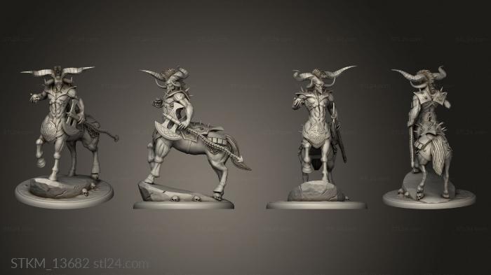 Figurines heroes, monsters and demons (Hour Demons Demonic Centaur Intimidating, STKM_13682) 3D models for cnc