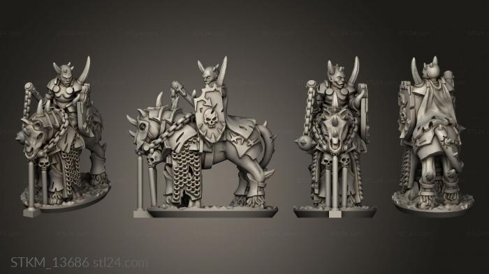 Figurines heroes, monsters and demons (Despoilers corrupted lord on mount, STKM_13686) 3D models for cnc