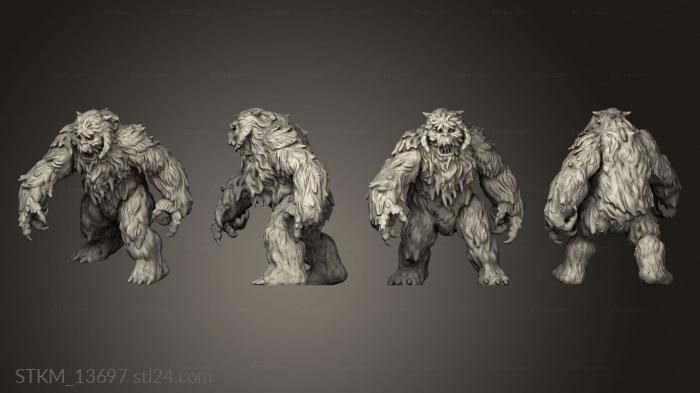 Figurines heroes, monsters and demons (Master The Yeti, STKM_13697) 3D models for cnc