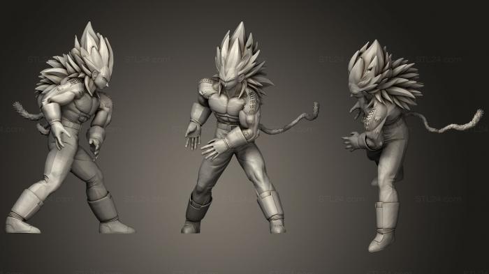 Figurines heroes, monsters and demons (Vegeta Ss4  Dragon Ball Gt, STKM_1370) 3D models for cnc