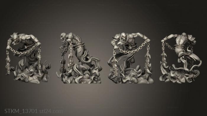 Figurines heroes, monsters and demons (Forgotten Maze Warrior Apparitions, STKM_13701) 3D models for cnc