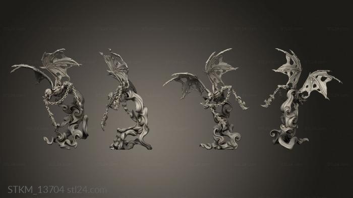 Статуэтки герои, монстры и демоны (Забытый Лабиринт,Крылатые Призраки,Призрак, STKM_13704) 3D модель для ЧПУ станка