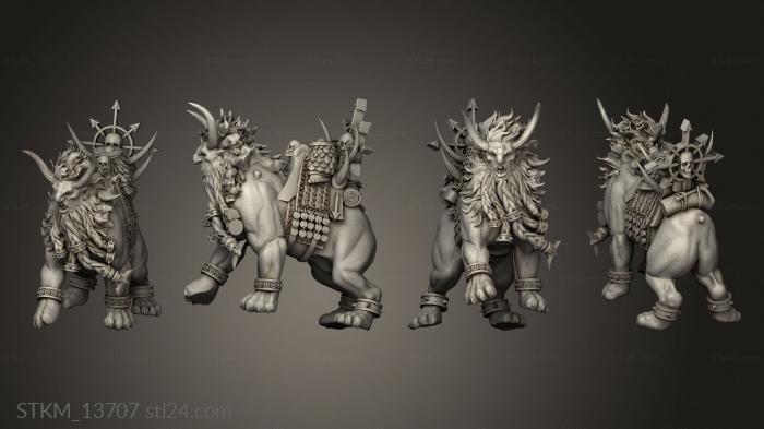 Figurines heroes, monsters and demons (LAMASSU WINGED, STKM_13707) 3D models for cnc