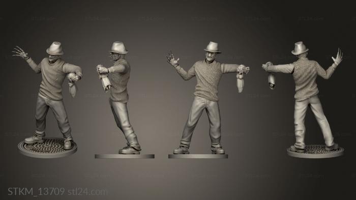 Figurines heroes, monsters and demons (Freddy Krueger, STKM_13709) 3D models for cnc