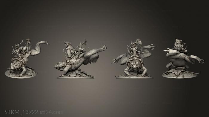 Figurines heroes, monsters and demons (Frog Land Mounted, STKM_13722) 3D models for cnc