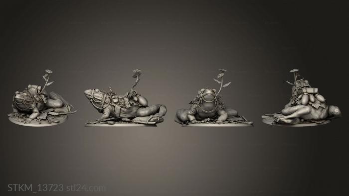 Figurines heroes, monsters and demons (Frog Mouse Saddle, STKM_13723) 3D models for cnc