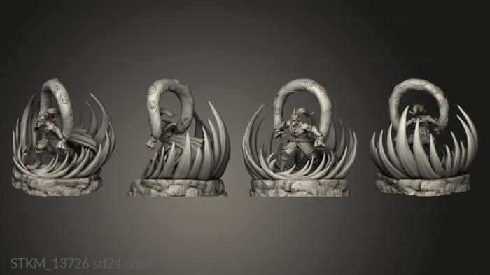 Figurines heroes, monsters and demons (Fujin, STKM_13726) 3D models for cnc