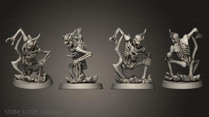 Статуэтки герои, монстры и демоны (Клан Ледяного Металла Скелеты Кентаргов-гротаров, STKM_13729) 3D модель для ЧПУ станка