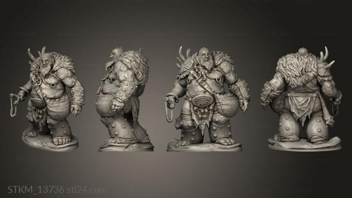 Figurines heroes, monsters and demons (OGRE The Dragon knight, STKM_13736) 3D models for cnc