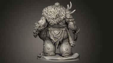 Figurines heroes, monsters and demons (OGRE The Dragon knight, STKM_13736) 3D models for cnc