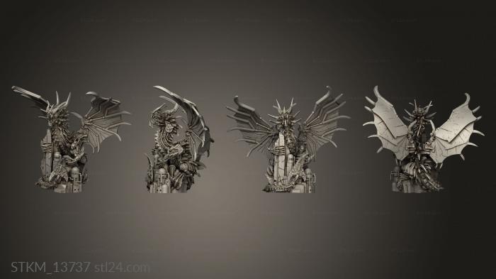 Статуэтки герои, монстры и демоны (РОБОТ-ДРАКОН, STKM_13737) 3D модель для ЧПУ станка