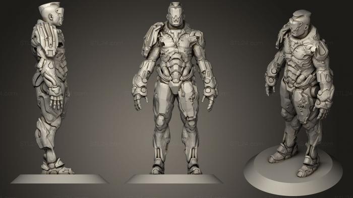 Статуэтки герои, монстры и демоны (Статуя Визора (Чемпионы Quake), STKM_1374) 3D модель для ЧПУ станка