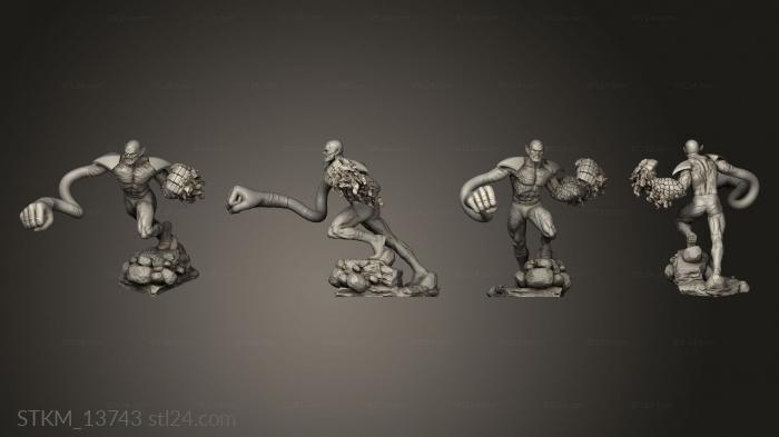 Статуэтки герои, монстры и демоны (Габриэль Риско Скрулл, STKM_13743) 3D модель для ЧПУ станка