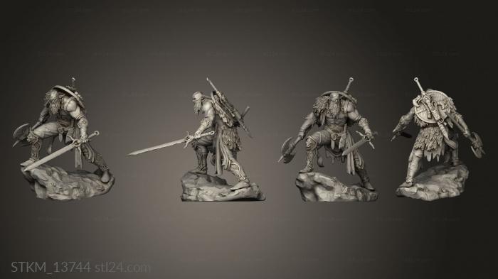 Figurines heroes, monsters and demons (Gaelan the, STKM_13744) 3D models for cnc