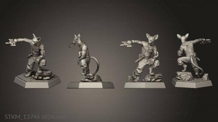 Figurines heroes, monsters and demons (Galactic Intelligence Agency Thomas The Cool Cat, STKM_13746) 3D models for cnc