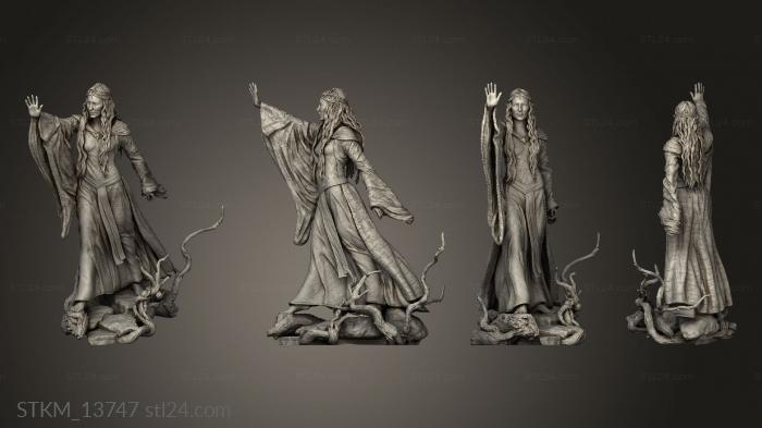 Статуэтки герои, монстры и демоны (Статуя Галадриэли, STKM_13747) 3D модель для ЧПУ станка