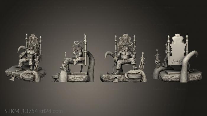 Figurines heroes, monsters and demons (Hellboy Throne, STKM_13754) 3D models for cnc