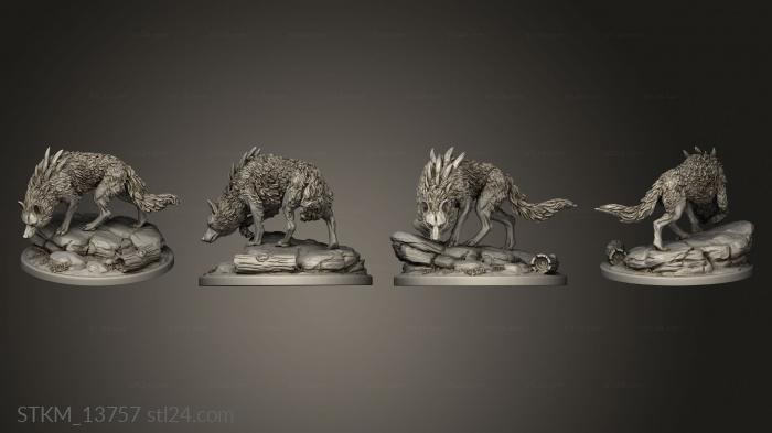 Figurines heroes, monsters and demons (Dragon Trappers Wolves Wild Wolf All, STKM_13757) 3D models for cnc