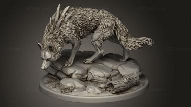 Figurines heroes, monsters and demons (Dragon Trappers Wolves Wild Wolf All, STKM_13757) 3D models for cnc